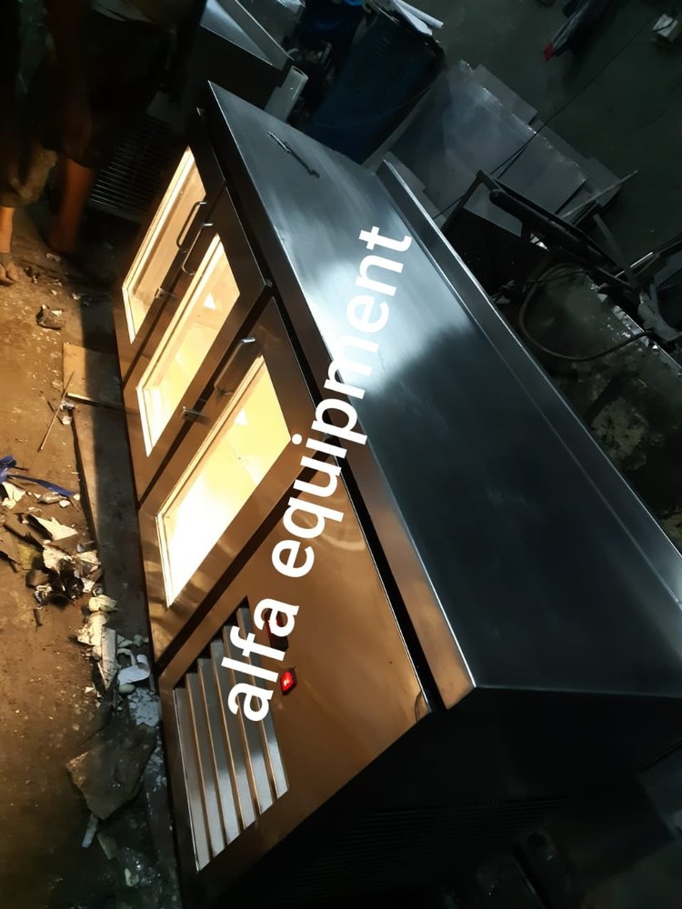 BAR RESTAURANT STAINLESS STEEL Under Counter Bottle Chiller, Grade: 304, Size: 72X24X34+6
