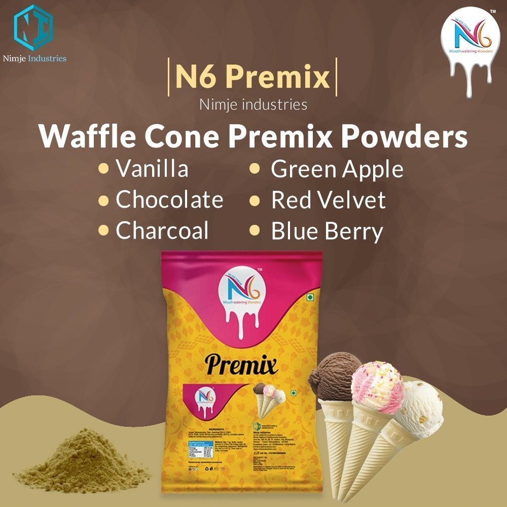 N6 Waffle Cone Premix Powder, Packaging Size: 1 kg, Packaging Type: Packet