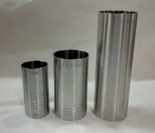 Metal STEEL Thimble Measure, For Barware, Packaging Type: Box