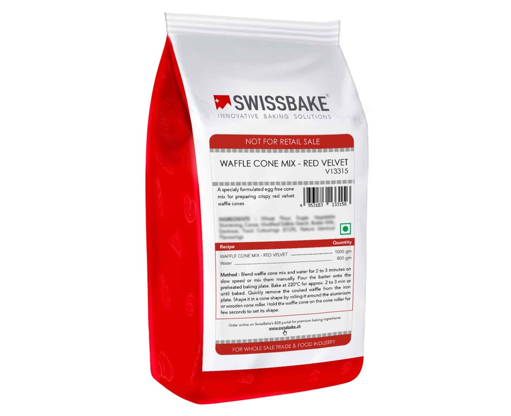 SwissBake Waffle Cone Mix Red Velvet