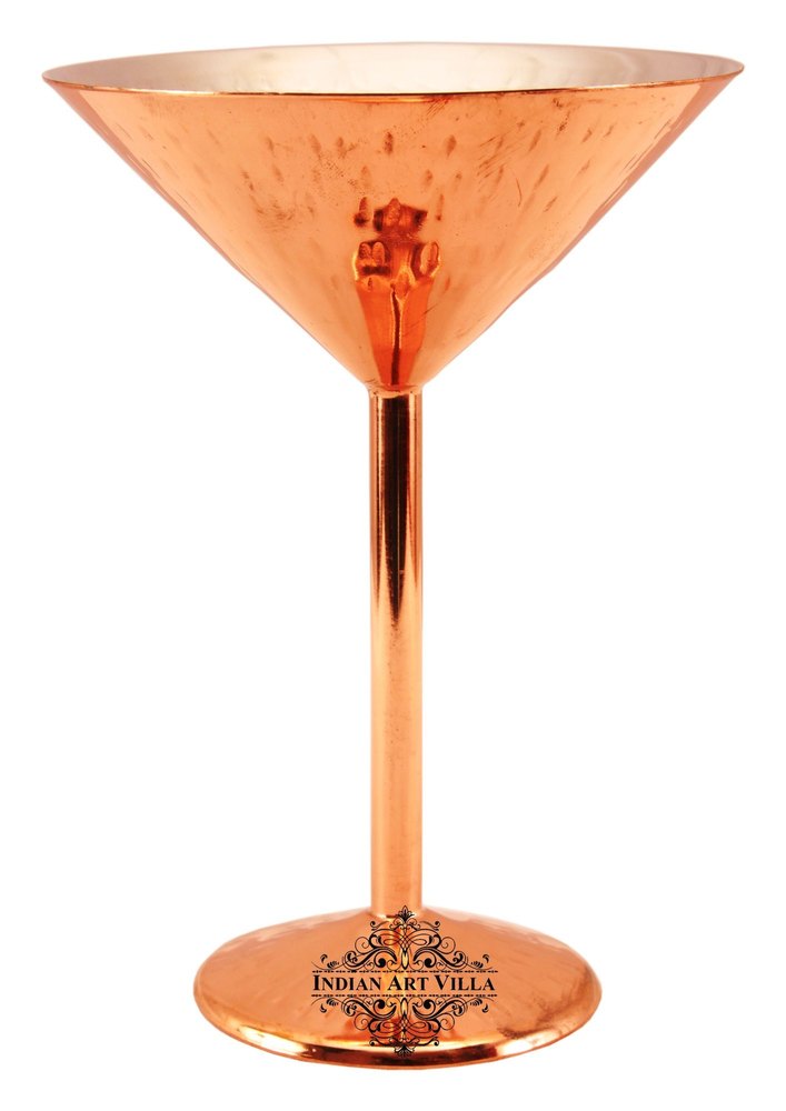 Barware Accessories Indian Art Villa Steel With Copper Plated Hammered Cocktail Glass