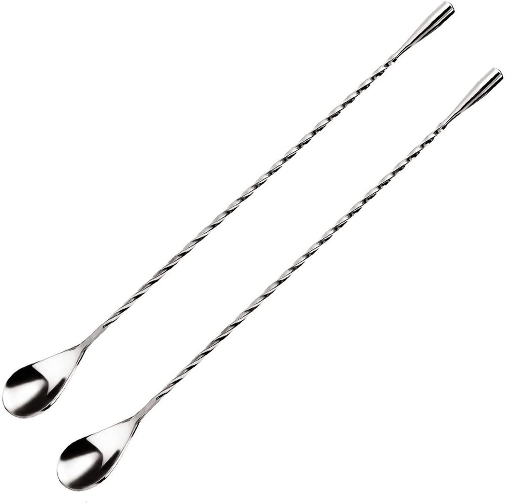 Stainless Steel Silver Cocktail Stiller Bar Spoon Tear Drop, Thickness: 4 Mm, Size: 12 Inch
