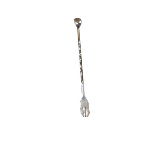 Silver Stainless Steel HB - 08 Bar Spoon with Fork