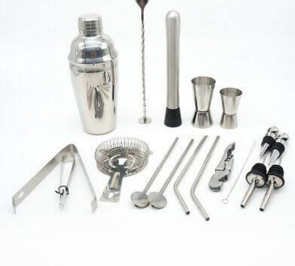 Stainless Steel Drink Maker Bar Utensils Set, Packaging Type: Box, Grade: SS304
