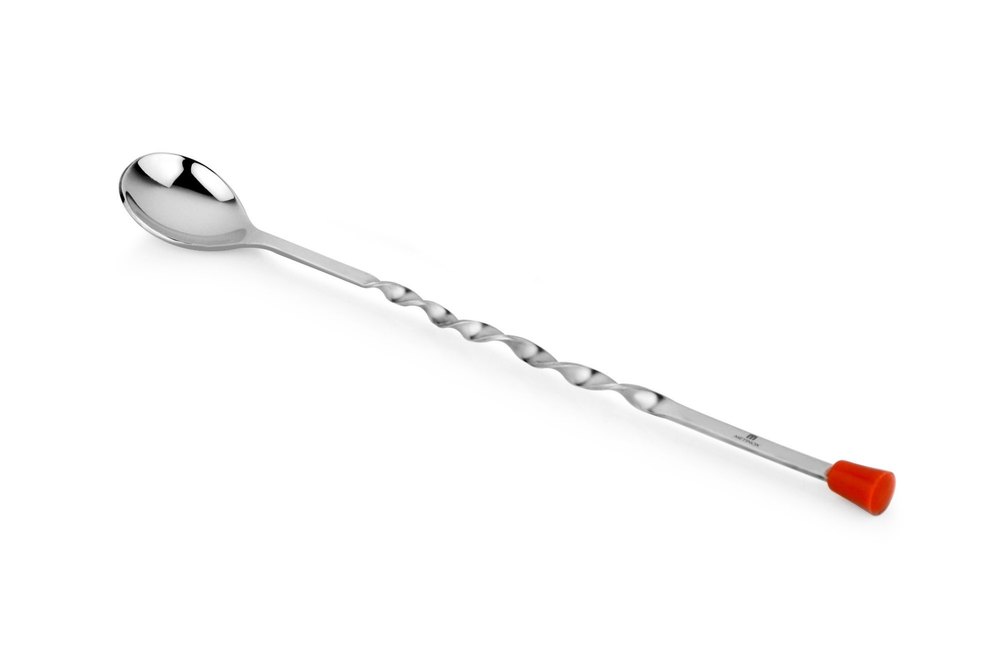 Silver Stainless Steel Bar Spoon, Grade: 202, Size: 28 CM