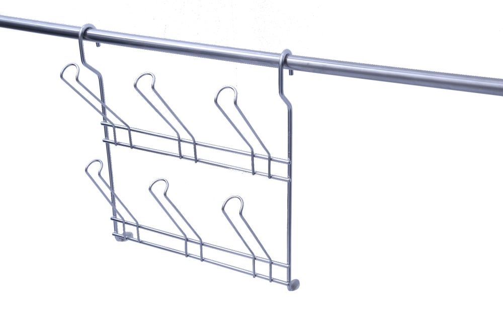 Stainless Steel Hanging Glass Rack, For Kitchen, Rectangular