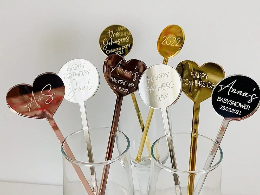 Multicolor Acrylic Round Drink Stirrer, Thickness: 3mm