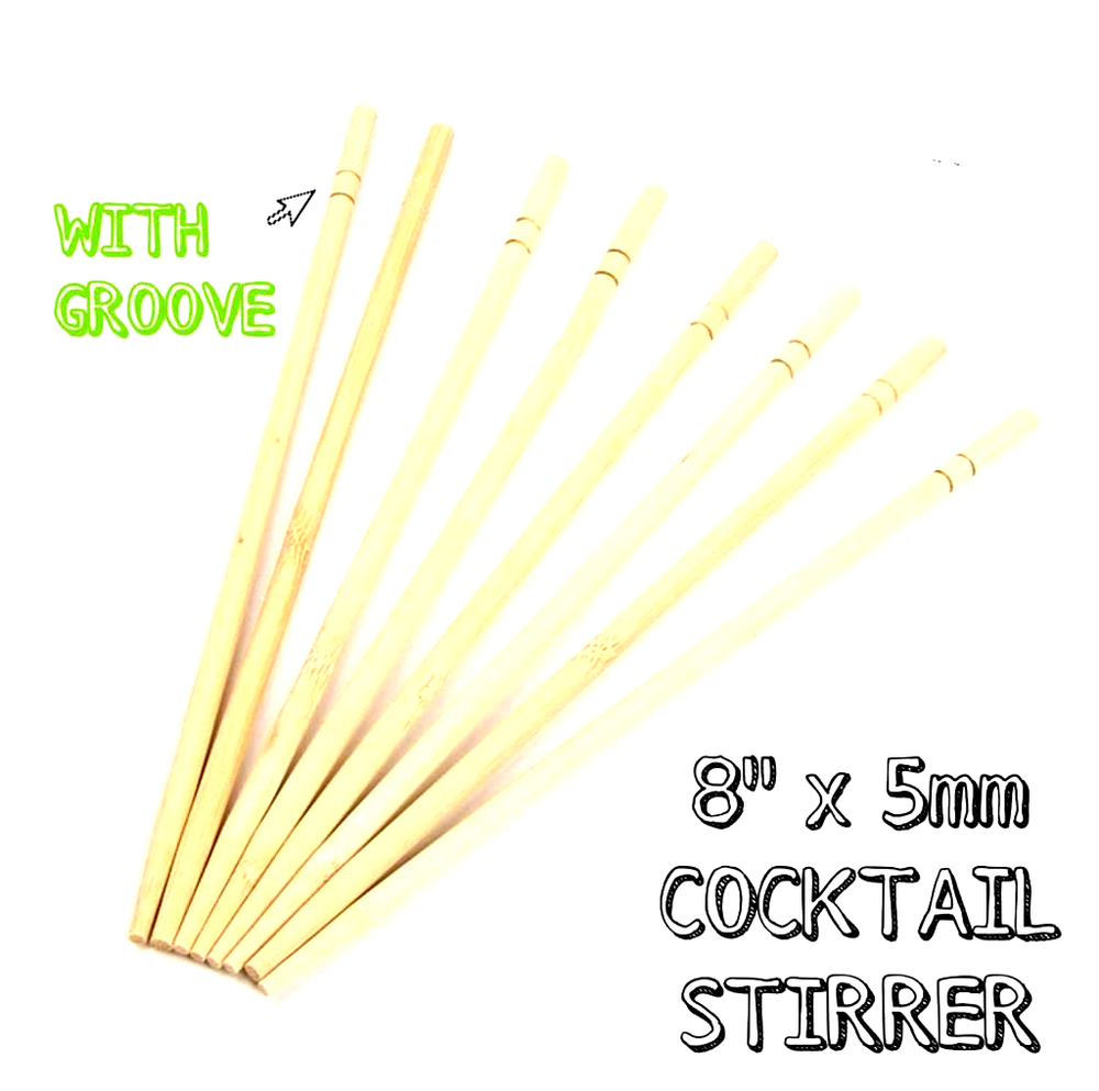 Bamboo 50&100 8 Wooden Liquor Stirrer, For Cocktail / Mocktail