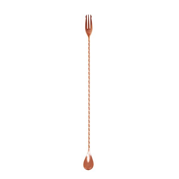 Stainless Steel Copper Gold Bar Spoon Fork Stirrer Trident Shape, Grade: 304 Ss, Thickness: 5 Mm