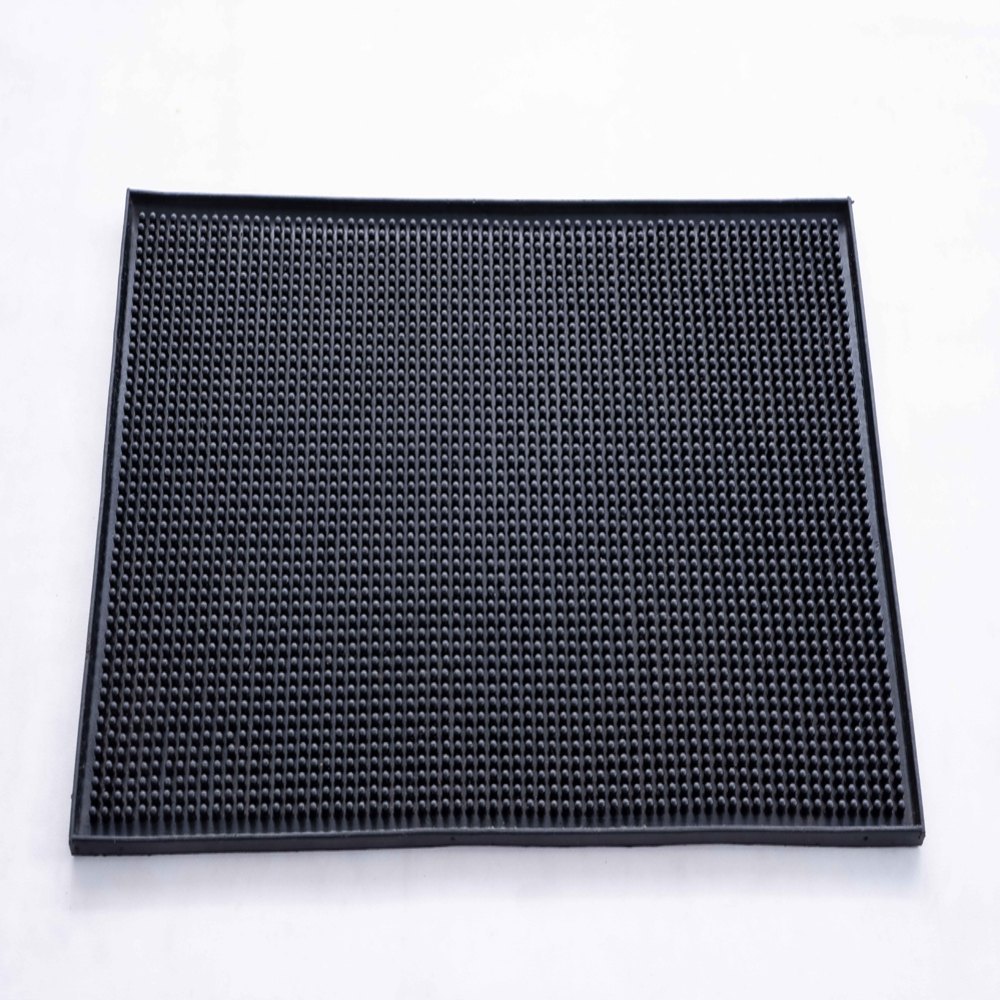 Black Glass mat / Bar mats, Thickness: 1 cm, Size: 45 cm X 35 cm