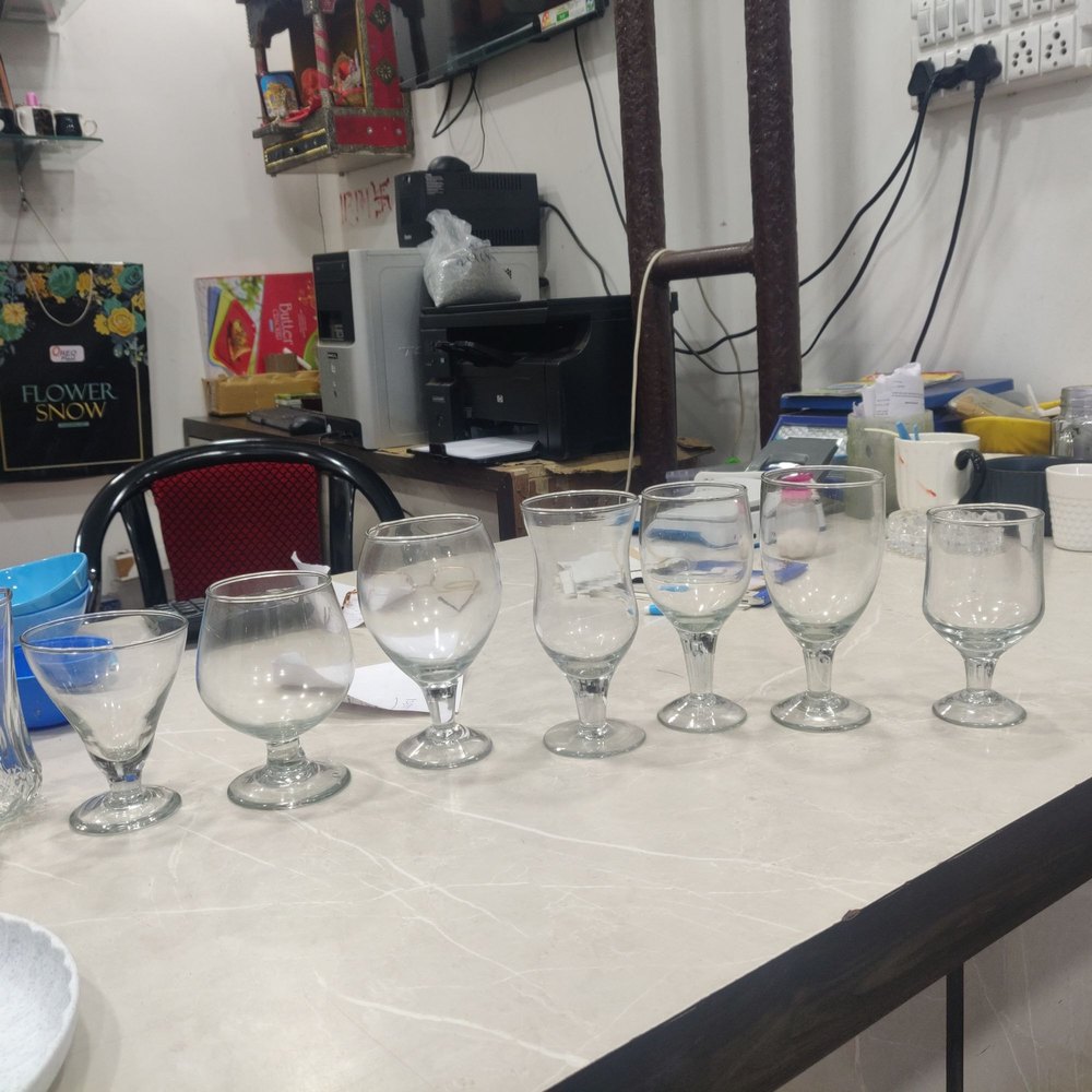 Hand BLOWN Wine glasses