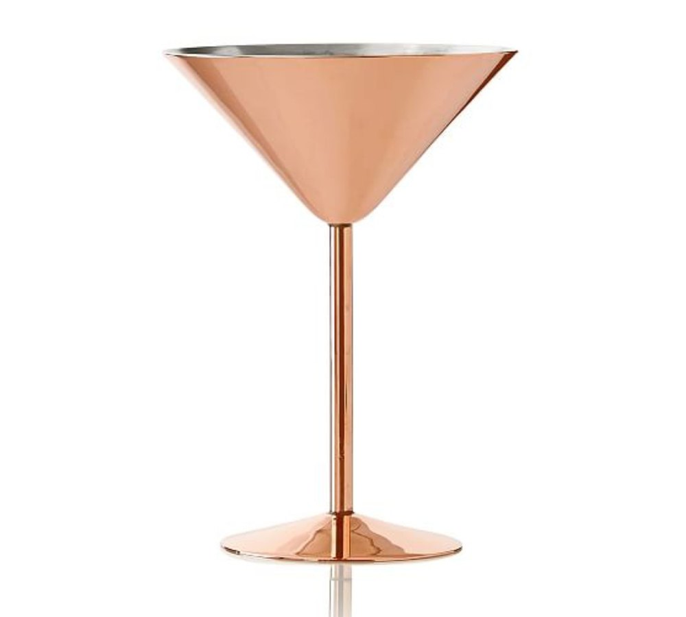 Copper Martini Wine Glass