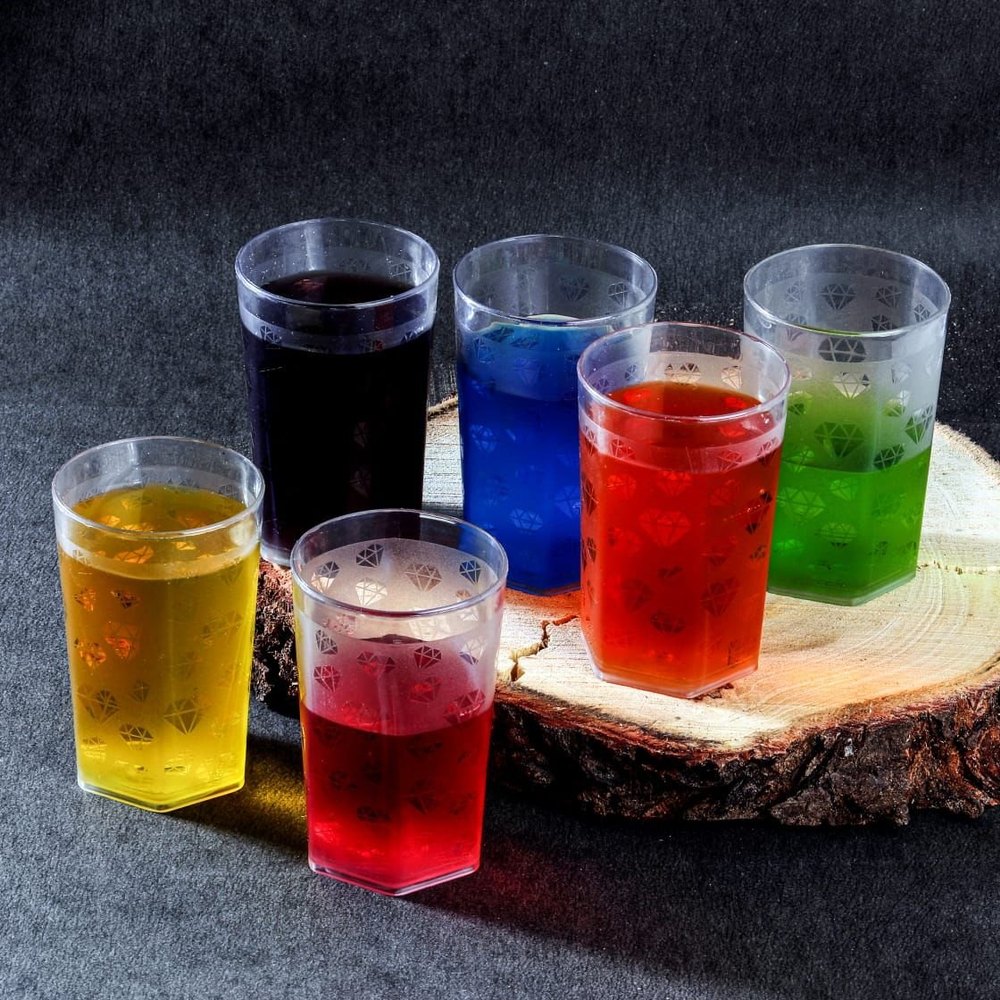 Transparent Plastic Water Glass, For Kitchen, Capacity: 300 ml