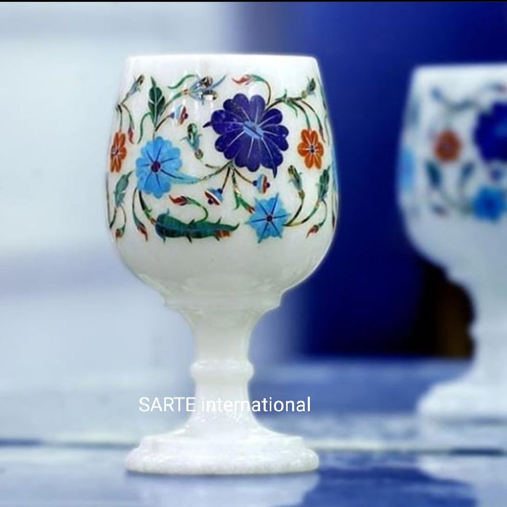 White Marble Goblet, Packaging Type: Box
