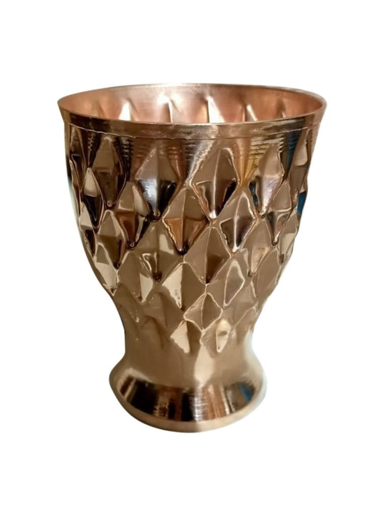 Rose Gold 250ml Carved Copper Goblet