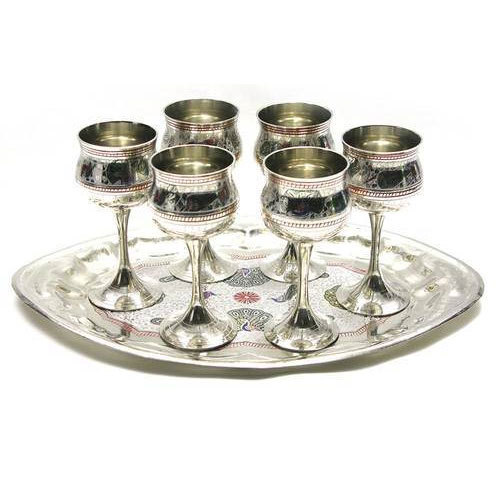 Metal Brass Glasses Set