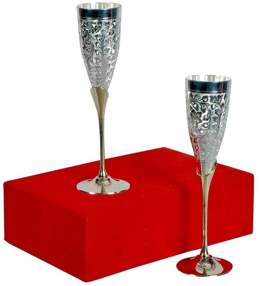 Royal Silver plated Bar & Wine Glass Gift Set