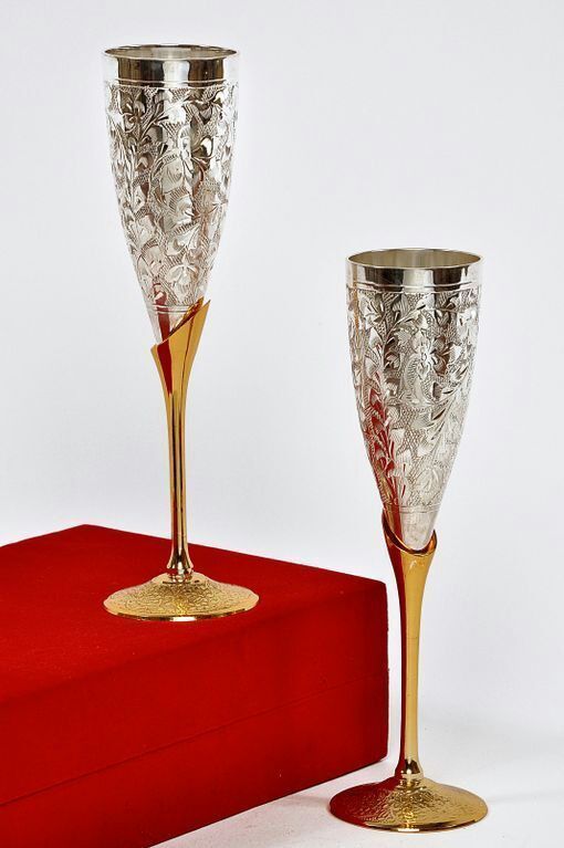 Silver Plated Goblet With Velvet Box, Size: Up To 9 inch