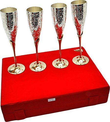 Silver & Gold Plated Wine Glasses