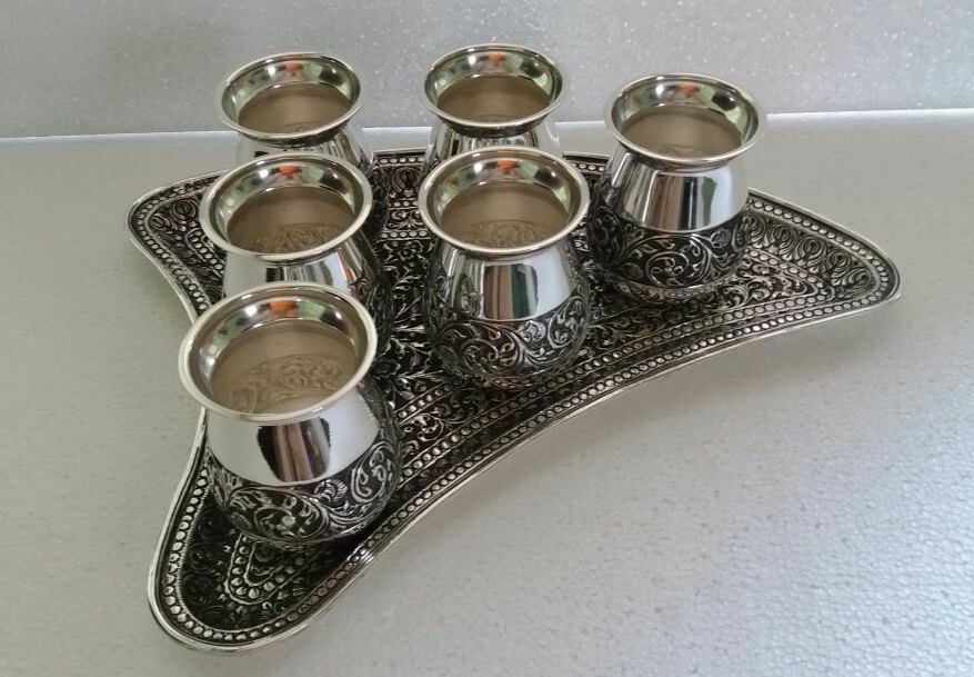 Silver Whiskey Glass