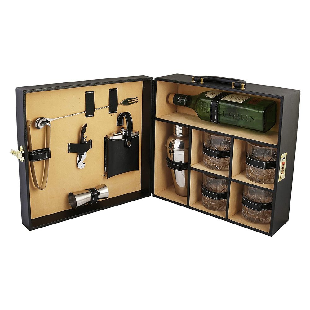 Leatherette Wine Bar Sets