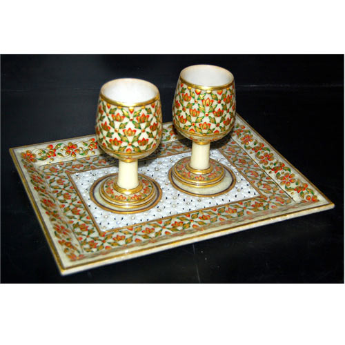 Marble Beautifuly Crafted Wine Set