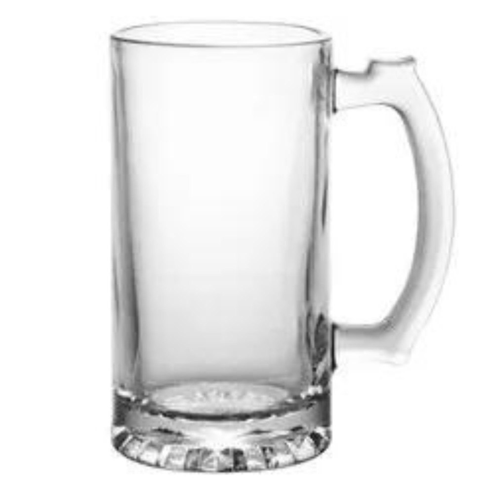 Transparent Beer Mug Clear Glass, Size: 11oz