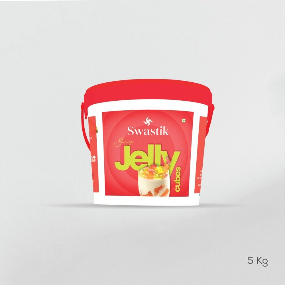 Multicolor square Swastik jelly cubes, Packaging Type: Plastic Jar, Packaging Size: 5kg Packing