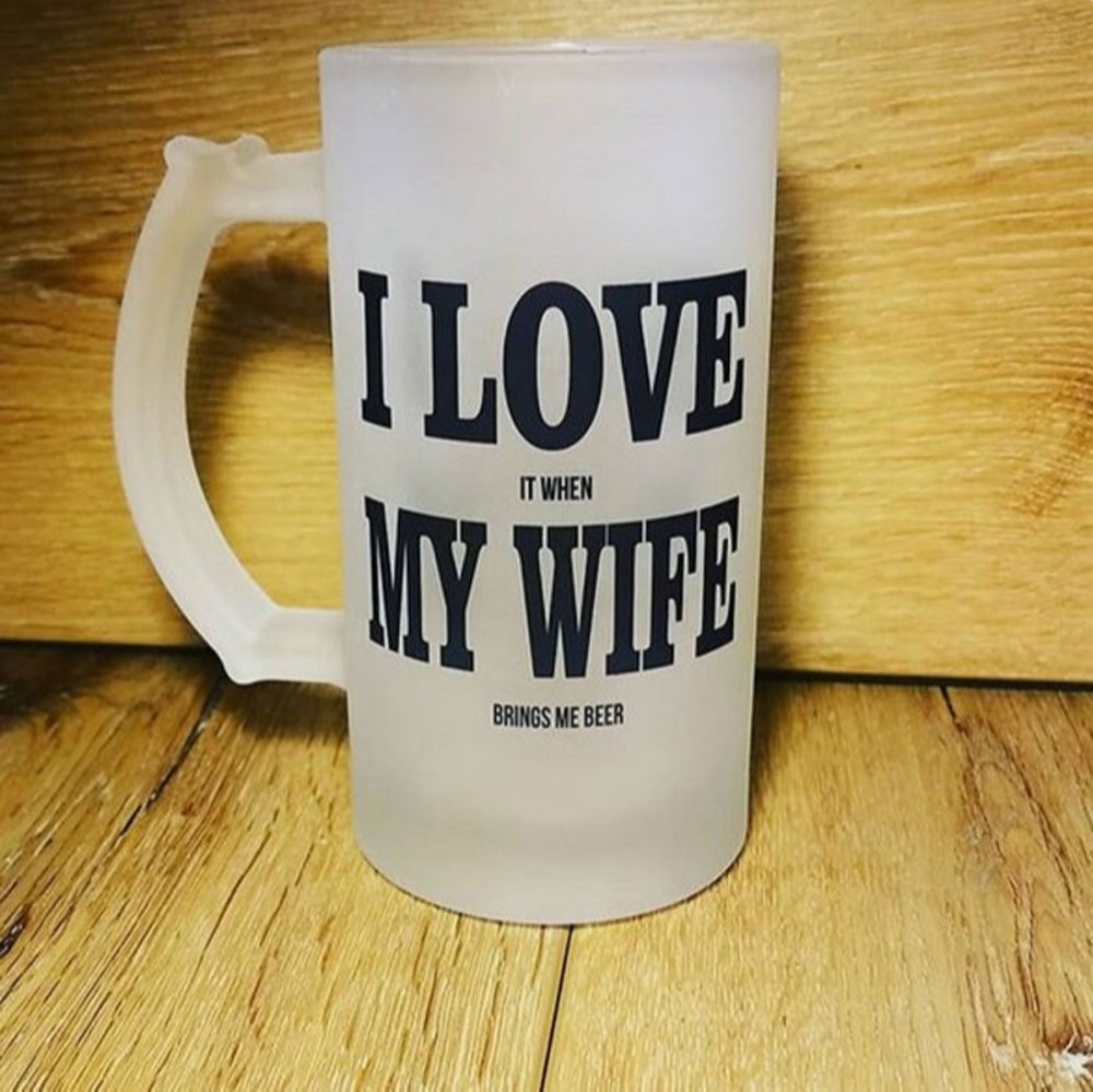 Printed Frosted Beer Mugs 475 ml