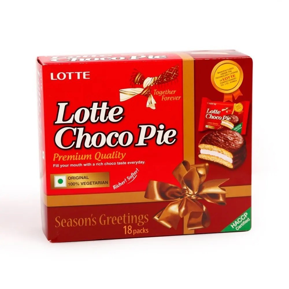 Chocolate 504g Lotte Choco Pie, Rectangular, Packaging Type: Carton