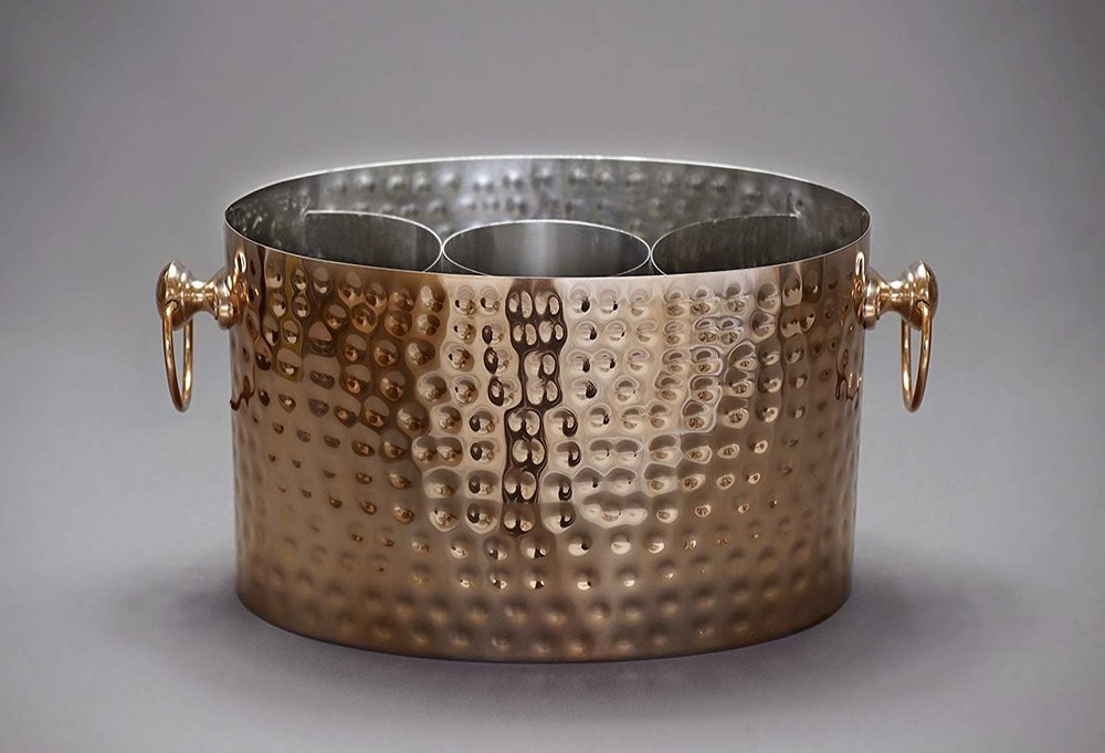DIOS Decor Copper Hammered Wine Cooler Ice Bucket