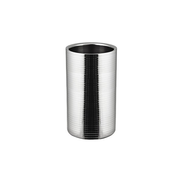 Stainless Steel Ribbed Double Wall Wine Cooler Chiller Holder