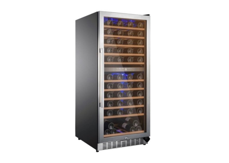 Elanpro Wine Cooler Black with SS Door/ 128 Bottles EWG 130Dual
