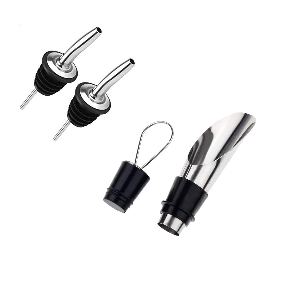 Silver Metal Bottle Pourers, Size: 4.3 Inch