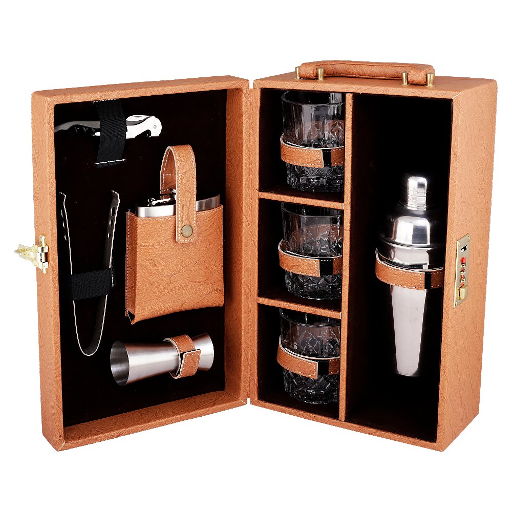 Cocktail Bar Set - 03 - Light Brown - Textured