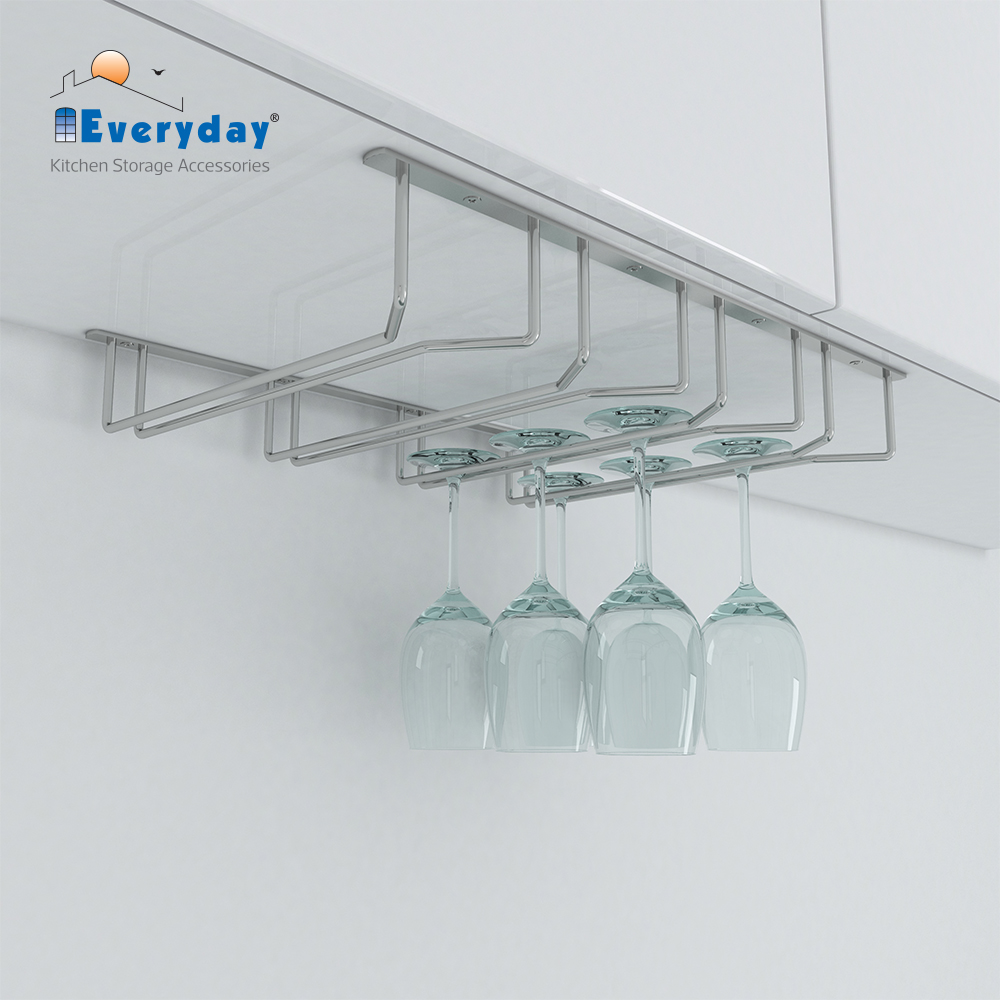 Chrome Wine Glass Holder Wire Base