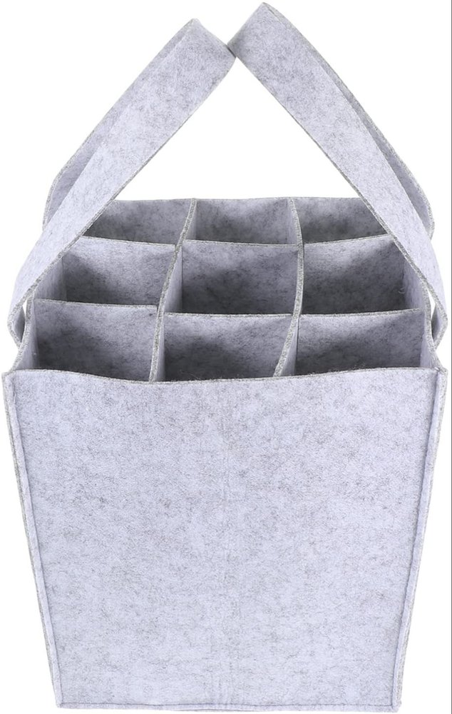 9 Bottle Wine Carrier Bag Portable Wine Travel Bag with Handle