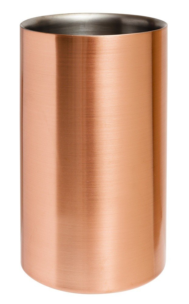 Copper Plated Stainless Steel Double Wall Wine Cooler Chiller Holder