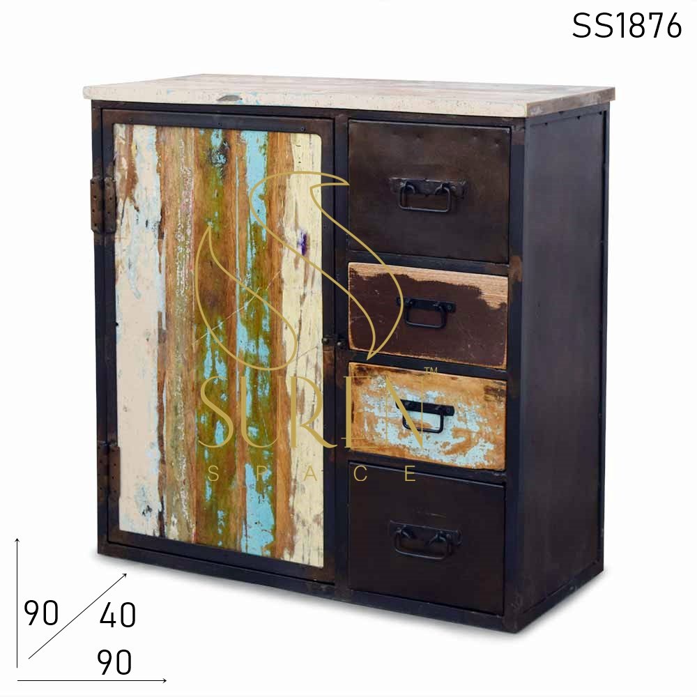 Suren Space Wooden Vintage Foyer Liquor Wine Cabinet