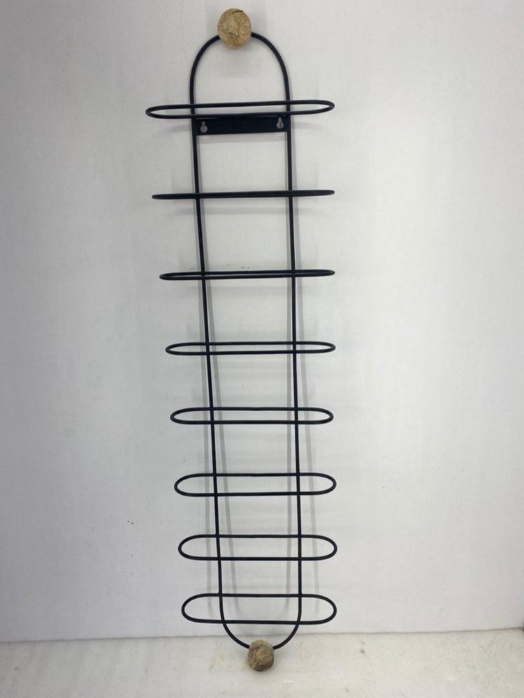 4 Feet Black Metal Wine Stand