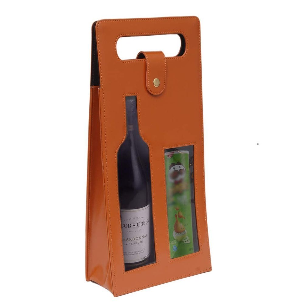 Leather Wine Bottle Bag