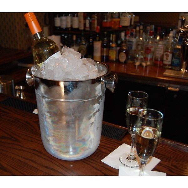 Virgin Crafts Silver Stainless Steel Ice Bucket for Bar