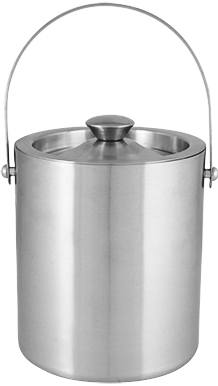 Heritage Silver Stainless Steel Ice Bucket, For Bar
