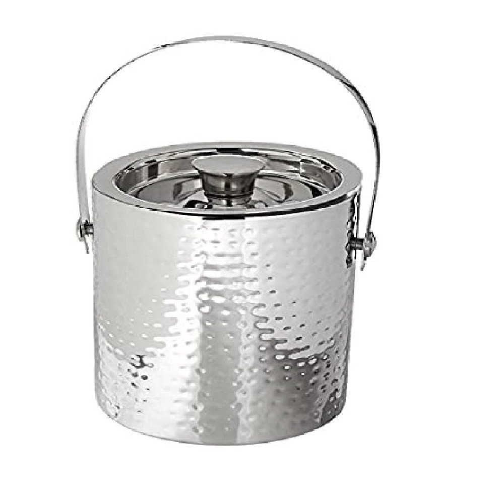 Mehar Silver Hammered Ice Bucket, Packaging Type: Bar Accessories, Size: 15x15cm