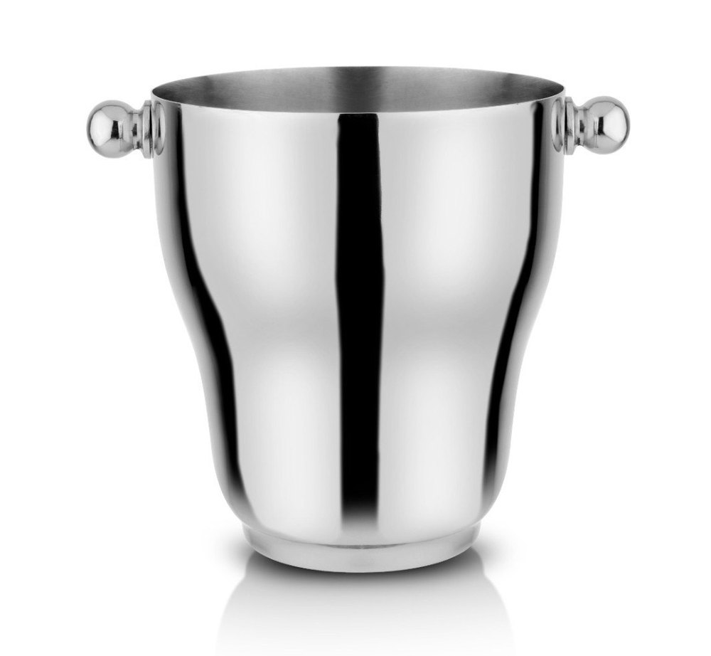 Metinox Silver Stainless Steel Ice Bucket, Packaging Type: Box, Size: 1.5lts