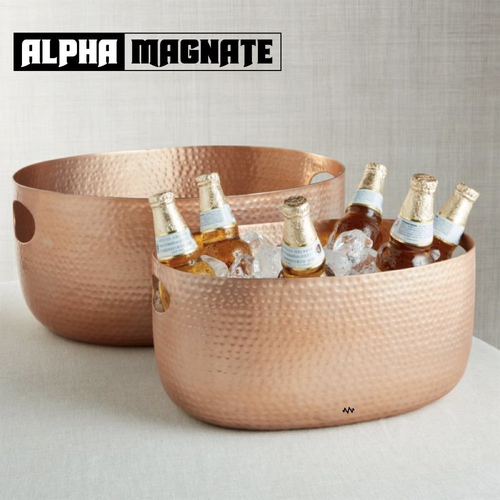 Alpha Magnate Hammered Copper Vine Tub