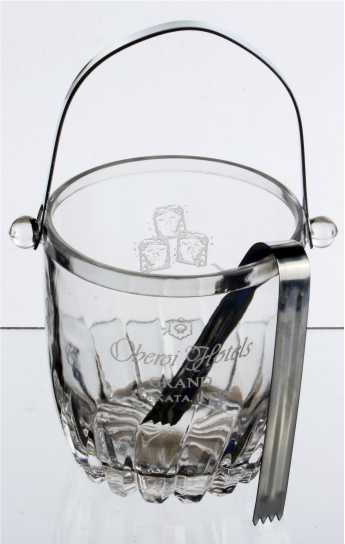 Glass SC-IB-01 Sand Carved Ice Bucket, For Personal and Corporate Gift