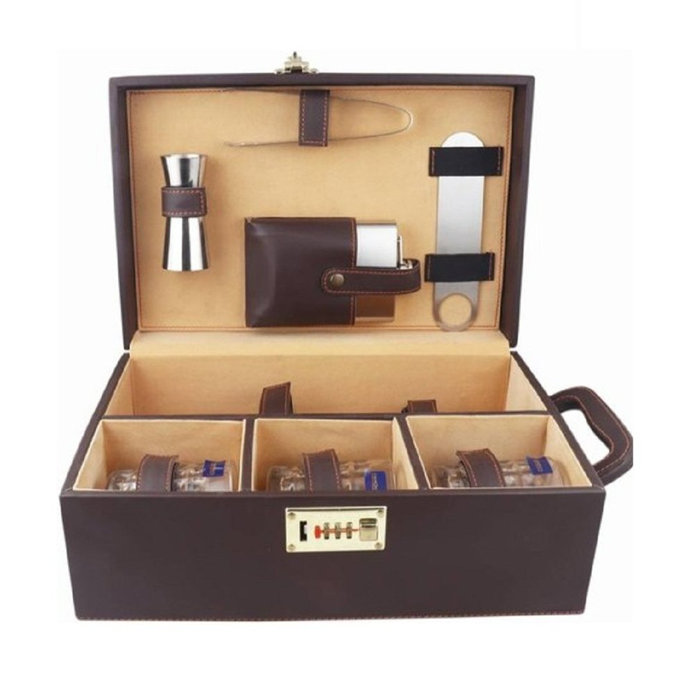 Glass Transparent Portable Cocktail Bar Set, For Bar, Clubbed, Packaging Type: Box