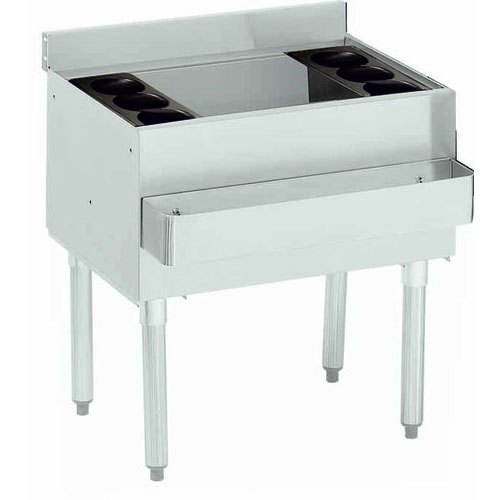 Ss Cocktail Station With Speed Rail, Size: 36 X 24 X 34 Inch