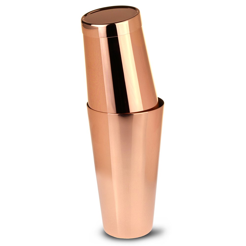Stainless Steel Copper Plated Boston Cocktail Shaker, Grade: 202, Size: Height - 16 cm